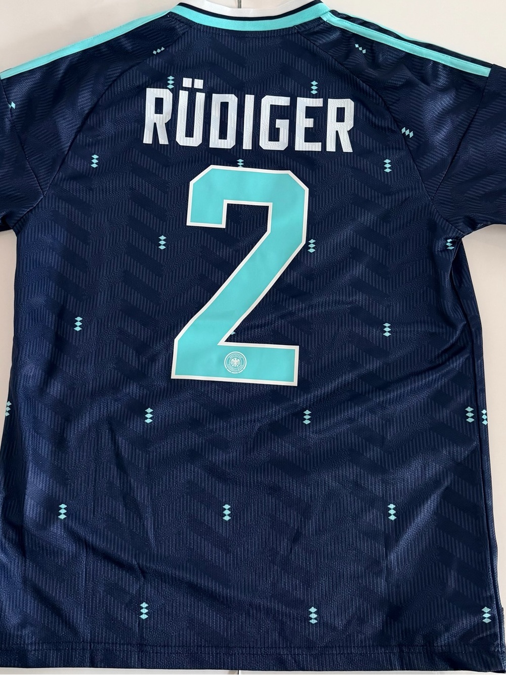 Men's Navy Rüdiger #2 Football Shirt